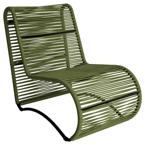 Cadeira Poltrona Porto Para Área Externa Em Alumínio E Corda