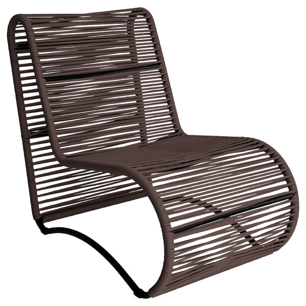 Cadeira Poltrona Porto Para Área Externa Em Alumínio E Corda