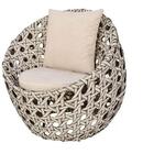 Cadeira Poltrona Redonda Essencial Em Fibra Aluminio