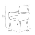 Cadeira Poltrona Sala Escritorio Recepção Nina Suede Herrero