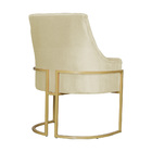 Cadeira Poltrona Vick Sala De Estar Suede Marfim - Vallisa De