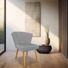 Cadeira Poltrona Vitória Veludo Grafite Matelassê Pés Palito