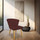 Cadeira Poltrona Vitória Veludo Marsala Matelassê Pés Palito