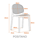 Cadeira Positano - Cinza