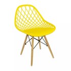 Cadeira Pp Base Madeira Kaila  Amarela