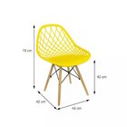 Cadeira Pp Base Madeira Kaila  Amarela