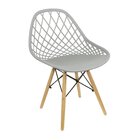 Cadeira Pp Base Madeira Kaila Cinza