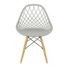 Cadeira Pp Base Madeira Kaila Cinza