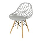 Cadeira Pp Base Madeira Kaila Cinza