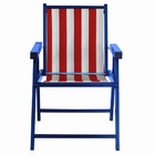 Cadeira Praia Dobrável Em Madeira Black-list Vermelho/branco
