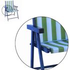 Cadeira Praia Dobrável Em Madeira Black-triang Azul