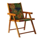 Cadeira Praia Dobrável Madeira Envernizada-arara
