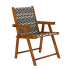 Cadeira Praia Dobrável Madeira Envernizada-retro