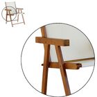 Cadeira Praia Dobrável Madeira Envernizada-verde