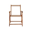 Cadeira Praia Dobrável Madeira Envernizada-verde