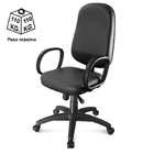 Cadeira Presidente Baixa Lisa ( Braço Corsa ) – Cor Preta – M