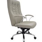 Cadeira Presidente Base Cromada Linha Paris Cinza Cinza