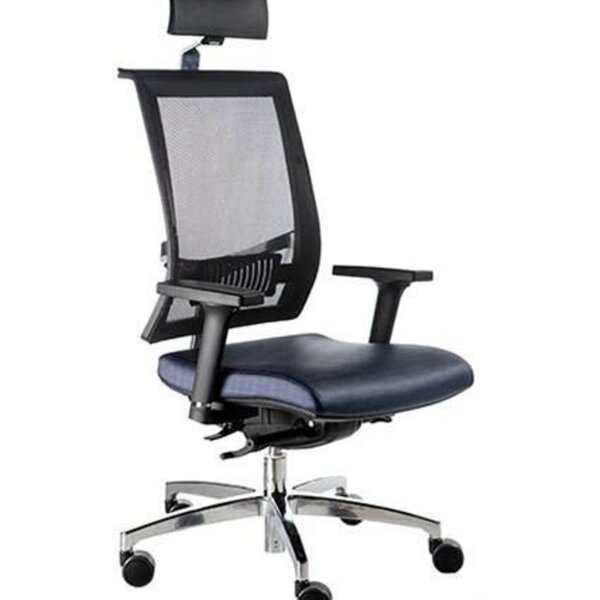 Cadeira Presidente Com Encosto Tela Mesh Linha Net Design Pre