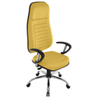 Cadeira Presidente Com Espaldar Alto Linha Blenda Amarelo