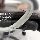 Cadeira Presidente Em Couro Pu Pel-9012 Marrom Reclinável