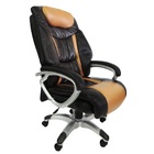 Cadeira Presidente Em Couro Pu Pel-9012 Marrom Reclinável