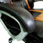 Cadeira Presidente Em Couro Pu Pel-9012 Marrom Reclinável