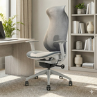 Cadeira Presidente Ergonômica Arko Cinza Com Assento Confortá