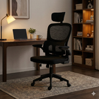 Cadeira Presidente Ergonômica Com Apoio Lombar E Cabeça Ajust