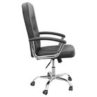 Cadeira Presidente Escritório Base Giratória Em Couro Com Bra