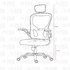 Cadeira Presidente Escritório Giratória Apoio De Cabeça Fox O