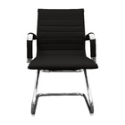 Cadeira Presidente Esteirinha Baixa Com Base Fixa - Preto