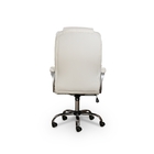 Cadeira Presidente Giratória Almofadada Para Escritório Branc