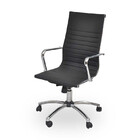 Cadeira Presidente Giratória Em Couro Preta