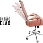 Cadeira Presidente Giratória Esteirinha Caramelo