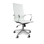 Cadeira Presidente Giratória Esteirinha Charles Eames Branca