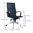 Cadeira Presidente Giratória Tela Eames Cinza