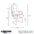 Cadeira Presidente Interlocutor Almofadada Para Escritório Pr
