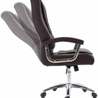 Cadeira Presidente Luxo Big Marrom Estofada Confortável