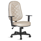 Cadeira Presidente Para Escritório C/costura Linha Bari Bege