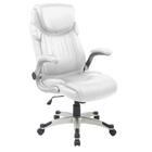 Cadeira Presidente Pelegrin Pel-4209 Em Couro Pu Branca