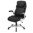 Cadeira Presidente Pelegrin Pel-4209 Em Couro Pu Preto