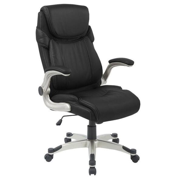 Cadeira Presidente Pelegrin Pel-4209 Em Couro Pu Preto