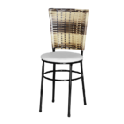 Cadeira Preta Hawai Cappuccino Premium  Branco