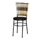 Cadeira Preta Hawai Cappuccino Premium  Marrom