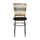 Cadeira Preta Hawai Cappuccino Premium  Marrom