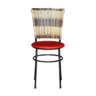 Cadeira Preta Hawai Cappuccino Premium  Vermelho