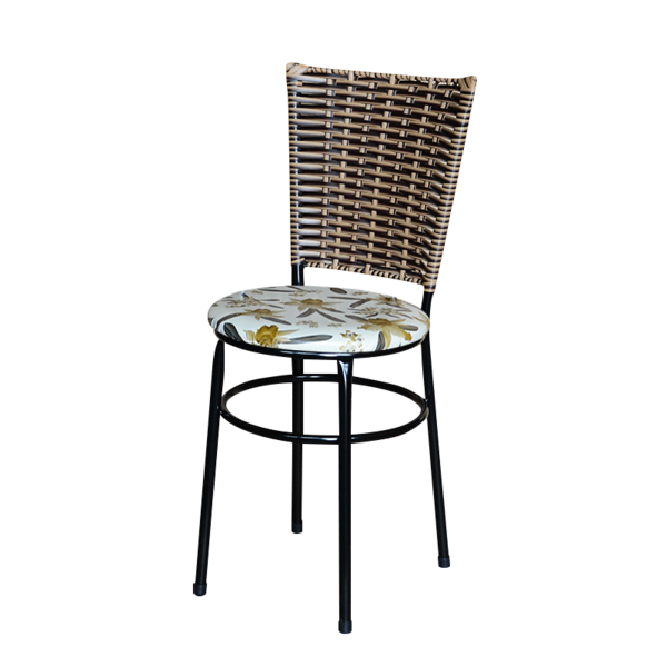 Cadeira Preta Para Cozinha Hawai Cappuccino Com Assento Perso