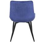 Cadeira Provença Lívia Rivatti Em Veludo Azul Petróleo Base A