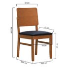 Cadeira Quéops Madeira Maciça Encosto Anatômico Assento Estof