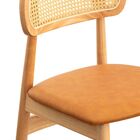 Cadeira Rainer Tecido Cinza E Palha Clara Com Estrutura Madei